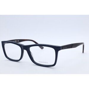 Diesel DL 5238 092 Rectangle Matte Blue Eyeglasses Clear Lenses 53mm